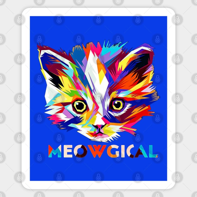 Meowgical Sticker by Black Cat Alley